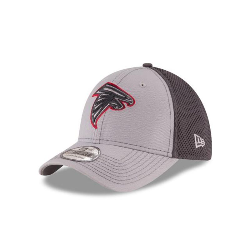 NFL Atlanta Falcons Grayed Out 39Thirty Stretch Fit (LJW9799) - Grey New Era Caps